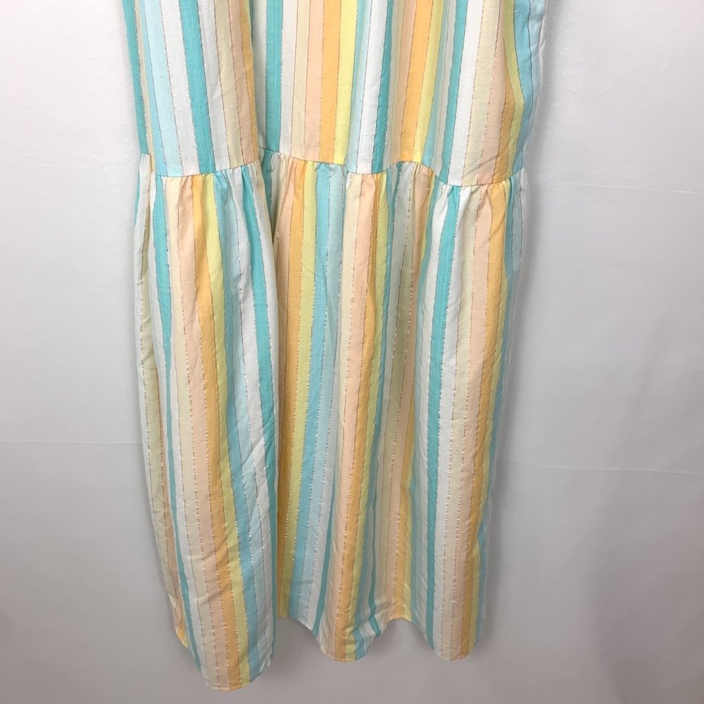 NWT SAYLOR Nandi Sleeveless Stripe Maxi Dress Rainbow Medium - Picture 10 of 12